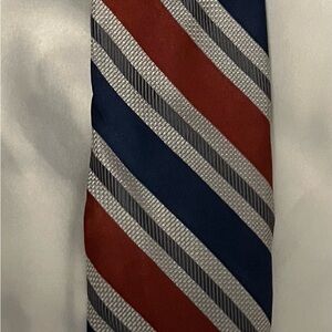 Saddlebred XL Silk Neck Tie Multi Color Red, Gray, Black